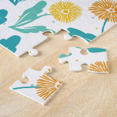 Yellow Dandelion Floral Pattern - Natuur-geïnspire Legpuzzel (Zijkant)