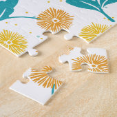 Yellow Dandelion Floral Pattern - Natuur-geïnspire Legpuzzel (Zijkant)