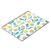 Yellow Dandelion Floral Pattern - Natuur-geïnspire Notitieboek (Linkerzijde)
