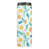 Yellow Dandelion Floral Pattern - Natuur-geïnspire Thermosbeker (Achterkant)