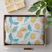 Yellow Dandelion Floral Pattern - Natuur-geïnspire Tissuepapier (Geschenk)