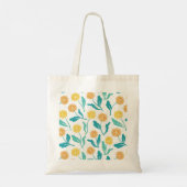 Yellow Dandelion Floral Pattern - Natuur-geïnspire Tote Bag (Achterkant)