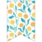 Yellow Dandelion Floral Pattern - Natuur-geïnspire Vlaggetjes (Derde vlag)