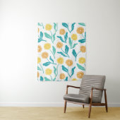 Yellow Dandelion Floral Pattern - Natuur-geïnspire Wandkleed (In situ)