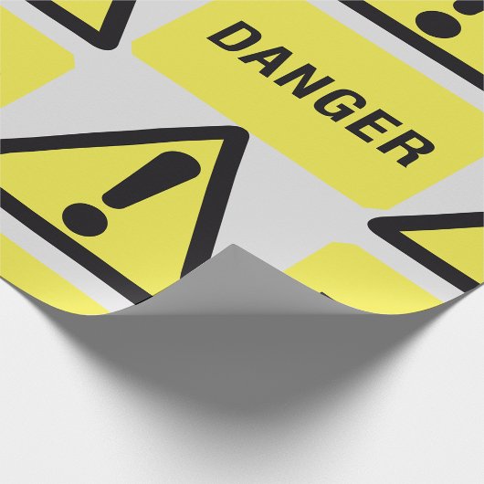 Yellow Danger Sign Cadeaupapier