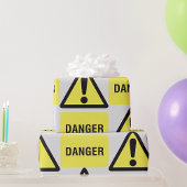 Yellow Danger Sign Cadeaupapier