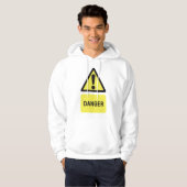 Yellow Danger Sign Hoodie (Voorkant volledig)