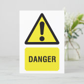 Yellow Danger Sign Kaart
