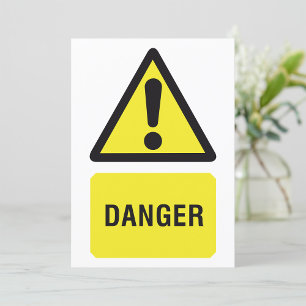 Yellow Danger Sign Kaart