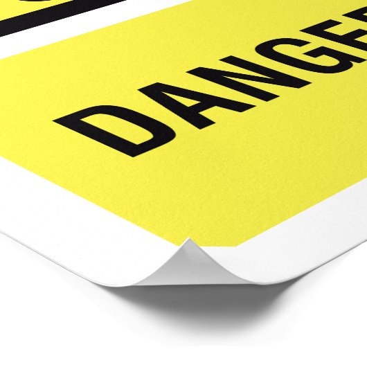 Yellow Danger Sign Poster (Hoek)