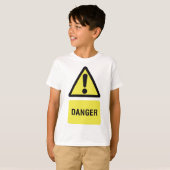 Yellow Danger Sign T-shirt (Voorkant volledig)