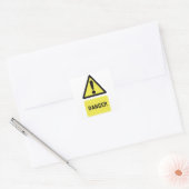 Yellow Danger Sign Vierkante Sticker (Envelop)
