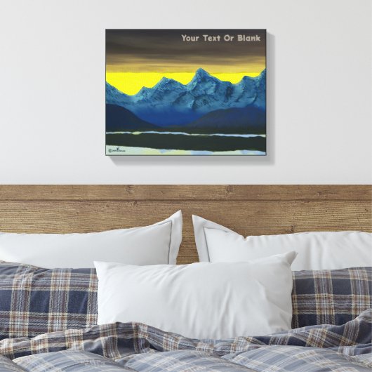 Yellow Dawn North Canvas Afdruk (Insitu (Slaapkamer))