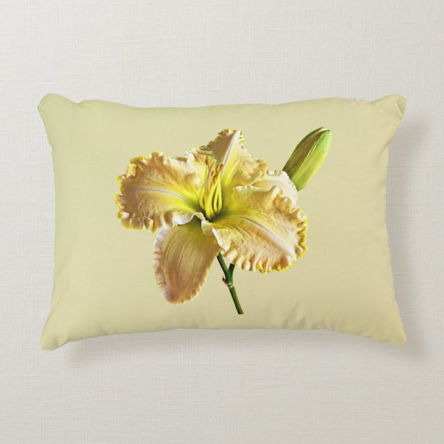 Yellow Day Lily Accent Kussen (Voorkant)