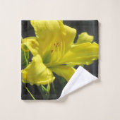 Yellow Day Lily Bad Handdoek (Wasdoekje)