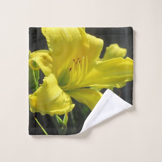 Yellow Day Lily Bad Handdoek (Wasdoekje)