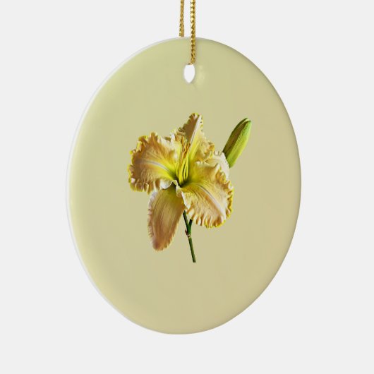 Yellow Day Lily Keramisch Ornament (Rechts)