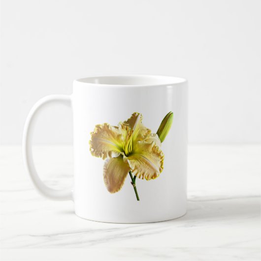 Yellow Day Lily Koffiemok (Links)