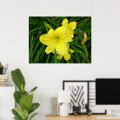 Yellow Daylilies Poster (Thuiskantoor)