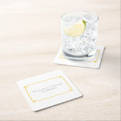 Yellow Deco Chic Wedding Kartonnen Onderzetters (Insitu)
