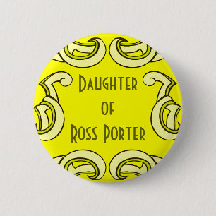 Yellow Deco Name Tag Ronde Button 5,7 Cm