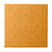 Yellow Decorative mandala art geometric Pattern Tegeltje (Voorkant)
