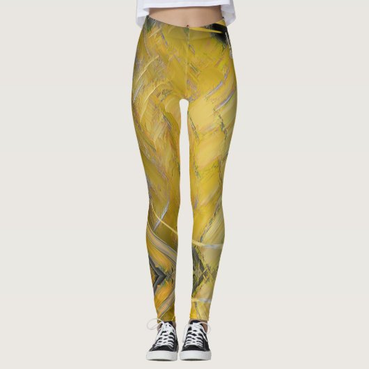 Yellow Designer Leggings (Voorkant)