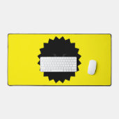 Yellow Desk Mat gepersonaliseerd met naam en Initi (Keyboard & Muis)