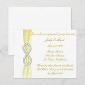 Yellow Diamond Infinity Engagement Party Kaart (Voorkant / Achterkant)