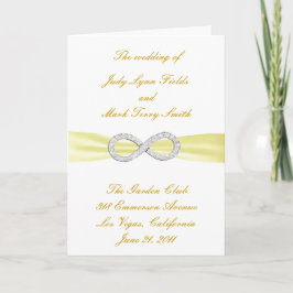 Yellow Diamond Infinity Trouwprogramma Kaart