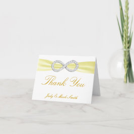 Yellow Diamond Infinity Wedding Hartelijk dank Bedankkaart
