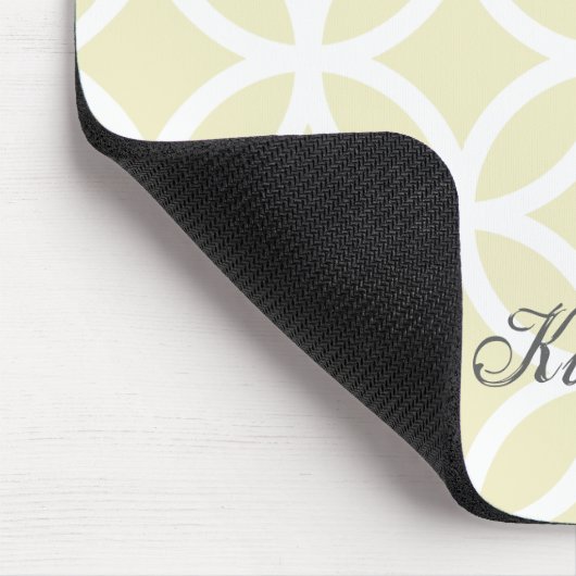 Yellow Diamond Pattern Personalized Mousepad Muismat (Hoek)