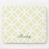 Yellow Diamond Pattern Personalized Mousepad Muismat (Voorkant)