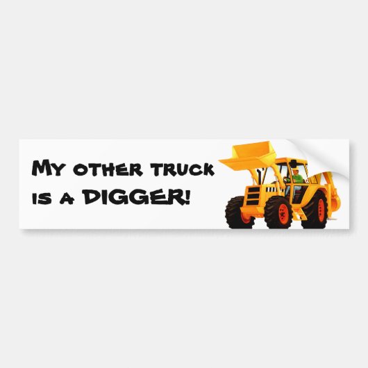 Yellow Digger Bumpersticker (Voorkant)