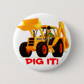 Yellow Digger Ronde Button 5,7 Cm (Voorkant)