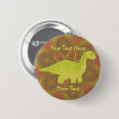Yellow Dino-Button Ronde Button 5,7 Cm (Voorkant /achterkant)