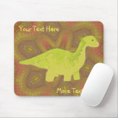 Yellow Dino Mousepad Muismat (Met muis)