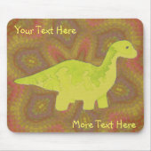 Yellow Dino Mousepad Muismat (Voorkant)