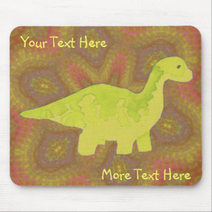 Yellow Dino Mousepad Muismat