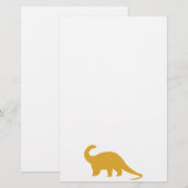 Yellow Dinosaur Briefpapier (Voorkant / Achterkant)