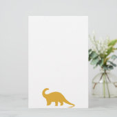 Yellow Dinosaur Briefpapier (Staand voorkant)