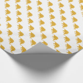 Yellow Dinosaur Cadeaupapier (Hoek)