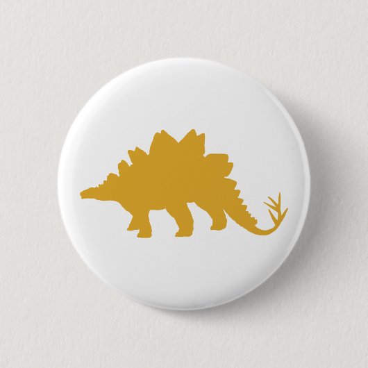 Yellow Dinosaur Ronde Button 5,7 Cm (Voorkant)