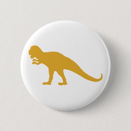 Yellow Dinosaur Ronde Button 5,7 Cm (Voorkant)