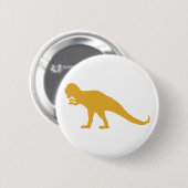 Yellow Dinosaur Ronde Button 5,7 Cm (Voorkant /achterkant)