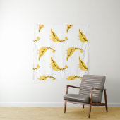 Yellow dinosaur seamless pattern. Funny vintage il Wandkleed (In Situ (horizontaal))