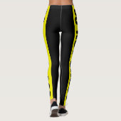 Yellow Do Not Cross Crime Scene Tape Danger Areas Leggings (Achterkant)