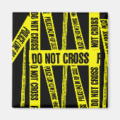 Yellow Do Not Cross Crime Scene Tape Danger Areas Magneet (Voorkant)