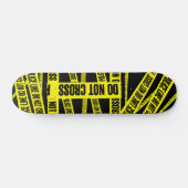 Yellow Do Not Cross Crime Scene Tape Danger Areas Persoonlijk Skateboard (Horizontaal)