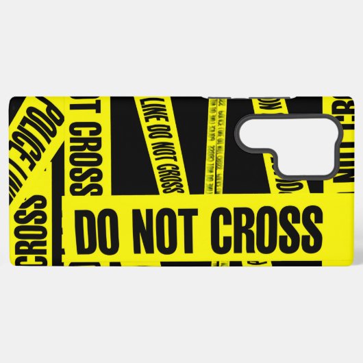 Yellow Do Not Cross Crime Scene Tape Danger Areas Samsung Galaxy Hoesje (Achterkant horizontaal)